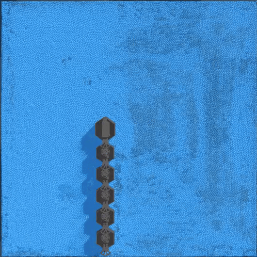 Genesis particle-based baseline rolled out with the optimized control trajectory